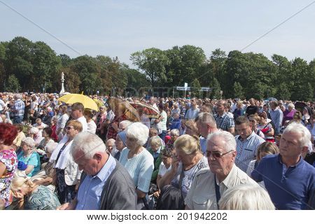 Czestochowa Jasna Gora Poland 26 August 2017: Solemnity of the anniversary of 300 years of the coronation of the image of the Częstochowa Mother of God with papal crowns