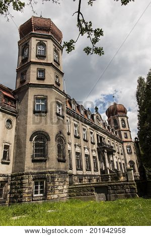 Brynk Palace and Park complex in Poland now the seat of the Forest School