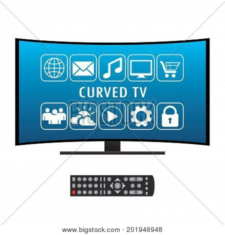 Remote Control And Curved Ultra Hd Tv