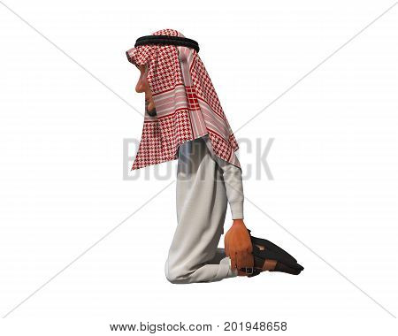 3d rendering of a stylized middle eastern man.