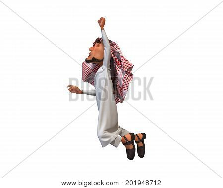 3d rendering of a stylized middle eastern man.
