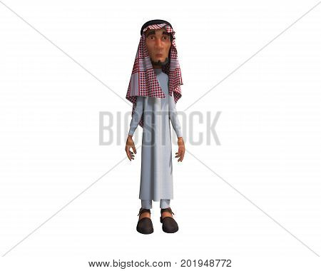 3d rendering of a stylized middle eastern man.