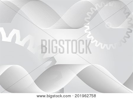 Technical Abstract Vector Black And White Background. Template For Design
