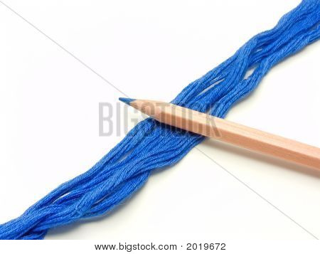 Colourful Pencil And Threads