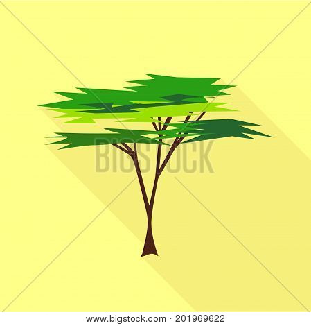Savanna tree icon. Flat illustration of savanna tree vector icon for web
