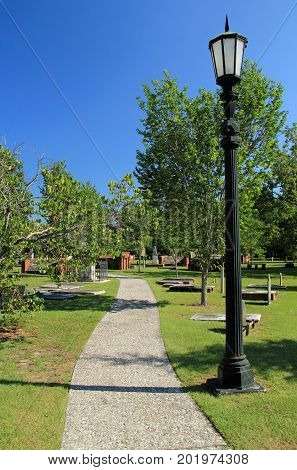 Colonial Park Cemetery, dating to the eighteenth century, was once an important burial ground but now serves as one of the main public parks in the city of Savannah, Georgia