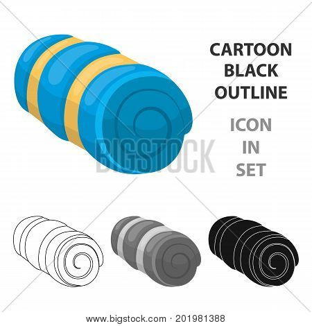 Mattress tourist.Tent single icon in cartoon style vector symbol stock illustration .