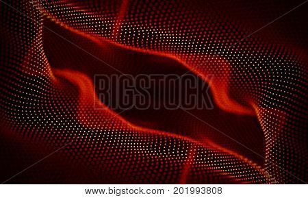 Abstract Black Geometrical Background . Connection structure. Science background. Futuristic Technology HUD Element . onnecting dots and lines . Big data visualization and Business .