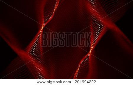 Abstract Black Geometrical Background . Connection structure. Science background. Futuristic Technology HUD Element . onnecting dots and lines . Big data visualization and Business .