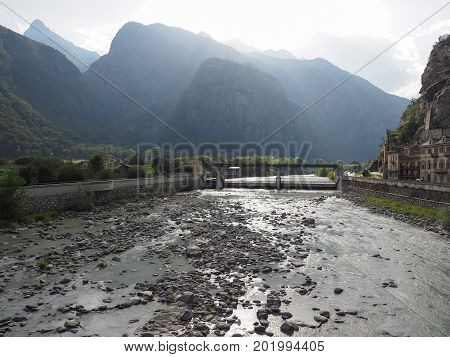 Dora Baltea River In Donnas