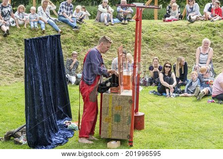 Open Air Theater Using Props And Stuffed Animals