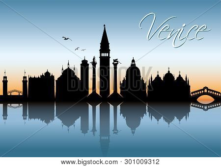 Venice Skyline - Italy - Vector Illustration - Vector