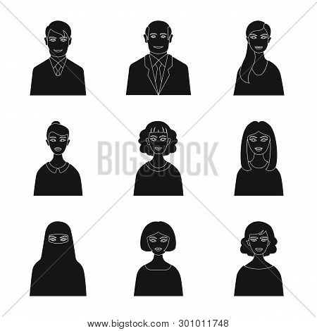 Vector Design Of Photo And Character  Sign. Collection Of Photo And Face Vector Icon For Stock.