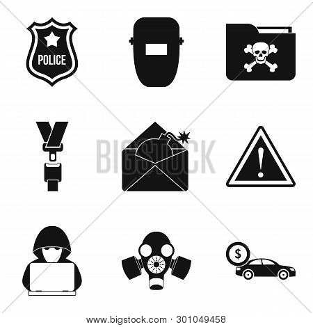 Atrocity Icons Set. Simple Set Of 9 Atrocity Icons For Web Isolated On White Background