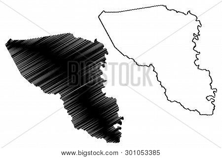 Austin County, Texas (counties In Texas, United States Of America,usa, U.s., Us) Map Vector Illustra