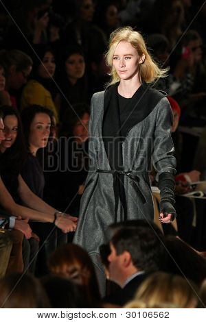 NEW YORK - FEBRUARY 10: Designer Rebeca Taylor  for the Rebecca Taylor collections Mercedes-Benz Fashion Week at Lincoln Centre on February 10, 2012 in New York City, NY.