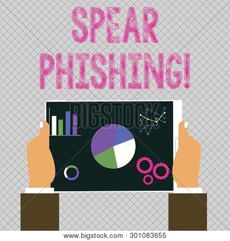 Conceptual Hand Writing Showing Spear Phishing. Business Photo Showcasing Sending Fake Emails To Ext