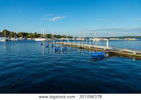 Senftenberg (brandenburg), Germany - July 07, 2014: The Sailing Harbour At The Lake Of Senftenberg.