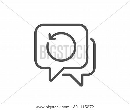Recovery Info Line Icon. Backup Data Sign. Restore Information Symbol. Quality Design Element. Linea