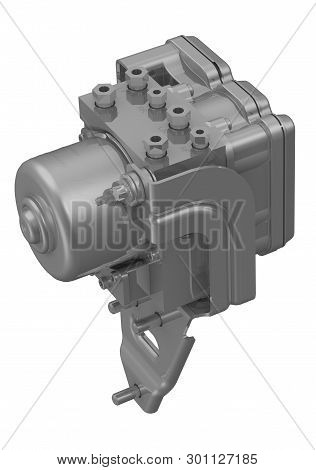 Electronic Control Unit With Hydraulic Modulator It Is Part Of Antilock Braking System (abs) Of Cars