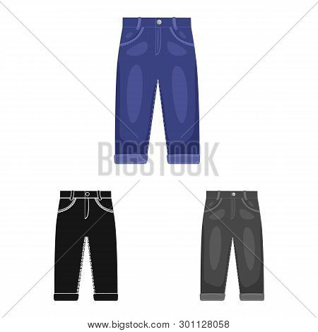 Vector Design Of Pants And Boy Icon. Set Of Pants And Style Vector Icon For Stock.