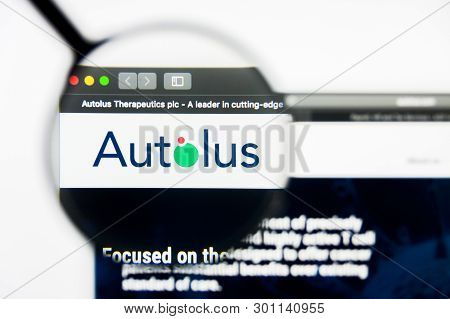Richmond, Virginia, Usa - 9 May 2019: Illustrative Editorial Of Autolus Therapeutics Plc Website Hom