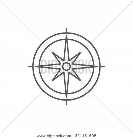 Compass Vector Icon Concept Design Isolated On White Background