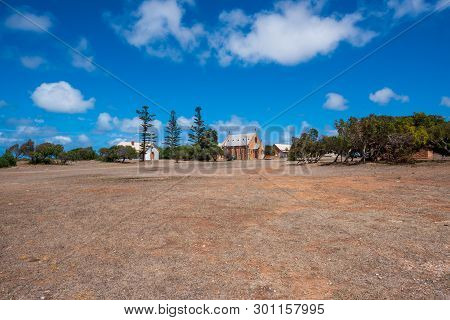 A Wide Angle Photo Taken On The  Grounds Of A A Restored Australian Village.