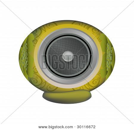 Il diffusore audio giallo