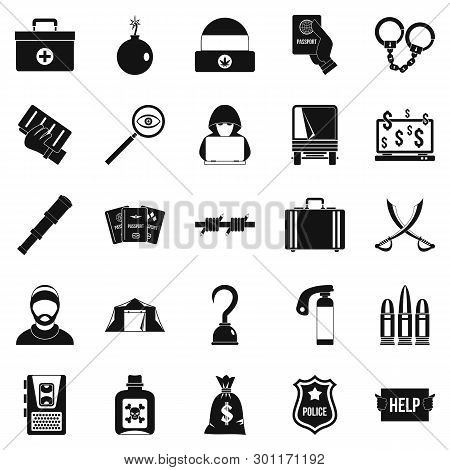 Misconduct Icons Set. Simple Set Of 25 Misconduct Icons For Web Isolated On White Background