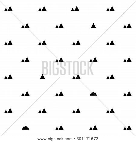 Abstract Geometric Seamless Pattern With Tringles Repeat Iteration.