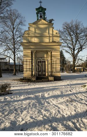 Kaple Sv. Anny Chapel In Part Of Karvina City Named Darkov In Czech Republic During Beautiful Winter