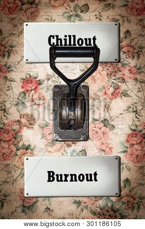 Street Sign The Direction Way To Chillout Versus Burnout