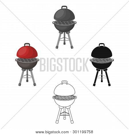 Grill For Barbecue.bbq Single Icon In Cartoon, Black Style Vector Symbol Stock Illustration Web.