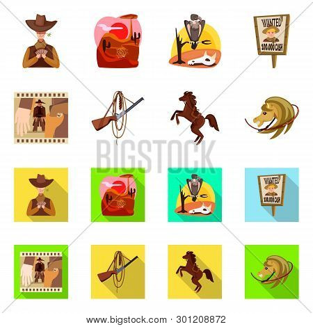 Vector Illustration Of Texas And History Icon. Collection Of Texas And Culture Stock Symbol For Web.
