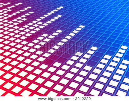 Hudební ekvalizér pozadí. Vykresleného obrazu.