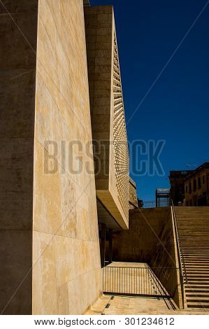 Valleta, Malta - 2017.05.05: View To Building Of Parliament Of Malta