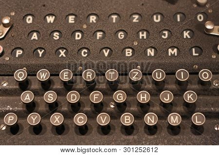 Enigma German Coding Machine Keyboard Type Buttons