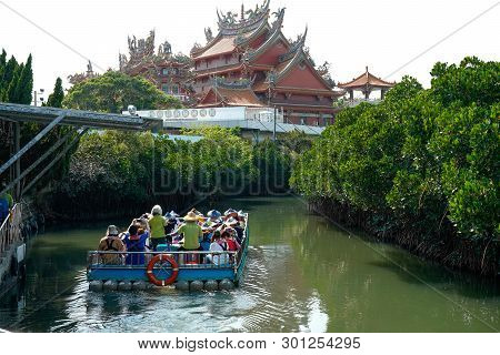 Tainan, Taiwan - April 13, 2019 : Sicao Green Tunnel Ecological Park. Tainan, Taiwan.