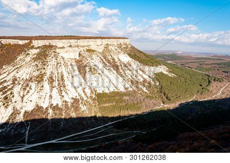 Biyuk-ashlama-dere Gorge In Crimean Mountains Chufut-kale, Bakhchisaray, Crimea On Landscape View Ba