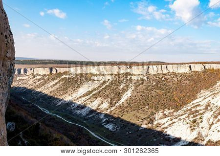 Biyuk-ashlama-dere Gorge In Crimean Mountains Chufut-kale, Bakhchisaray, Crimea On Landscape View Ba