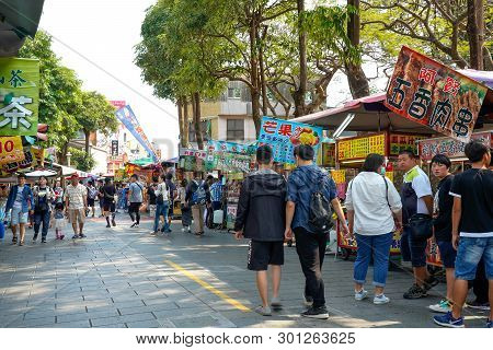Tainan, Taiwan - April 13, 2019 :  Anping Old Street ( Yanping Street ). A Historic Street In Anping