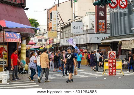 Tainan, Taiwan - April 13, 2019 :  Anping Old Street ( Yanping Street ). A Historic Street In Anping