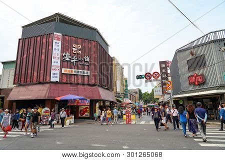 Tainan, Taiwan - April 13, 2019 :  Anping Old Street ( Yanping Street ). A Historic Street In Anping