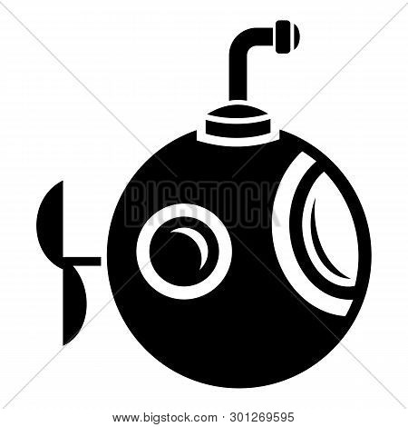 Round Bathyscaphe Icon. Simple Illustration Of Round Bathyscaphe Icon For Web.