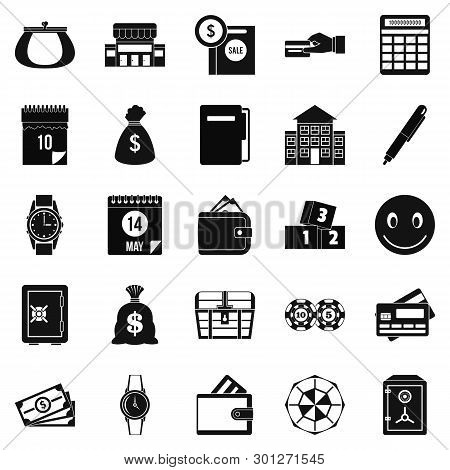 Contribution Icons Set. Simple Set Of 25 Contribution Icons For Web Isolated On White Background
