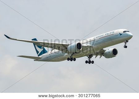 Passenger Airplane Landing At Bangkok Airport