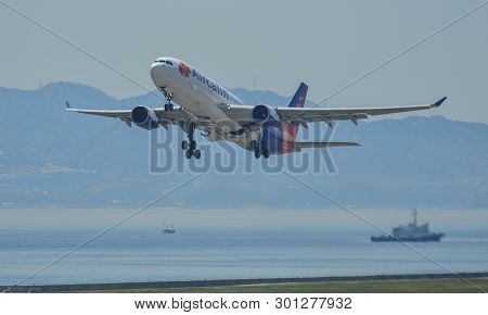 Airplane Taking-off From Kansai Airport