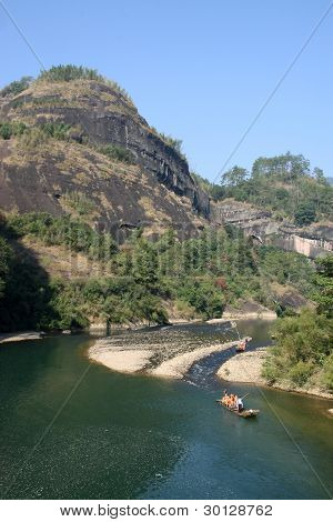 Mountain naturlige landskab, Wuyi Mountain, Fujian-provinsen, Kina