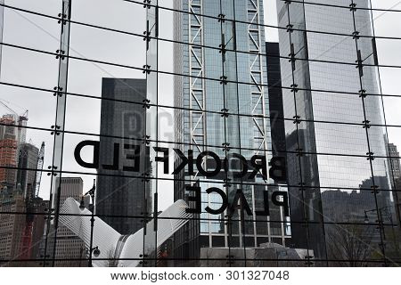 New York, Ny - Apr 14: Brookfield Place In Manhattan, New York, As Seen On April 14, 2019. Also Know